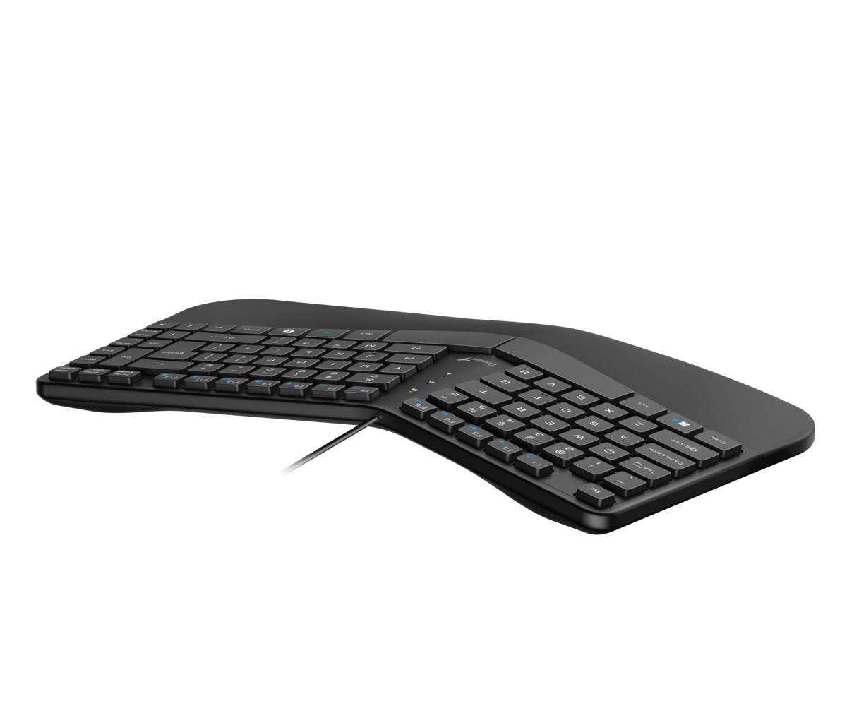 מקלדת ארגונומית Genius Ergo KB-700 – חוטית USB – מקשי Chocolate – שחור