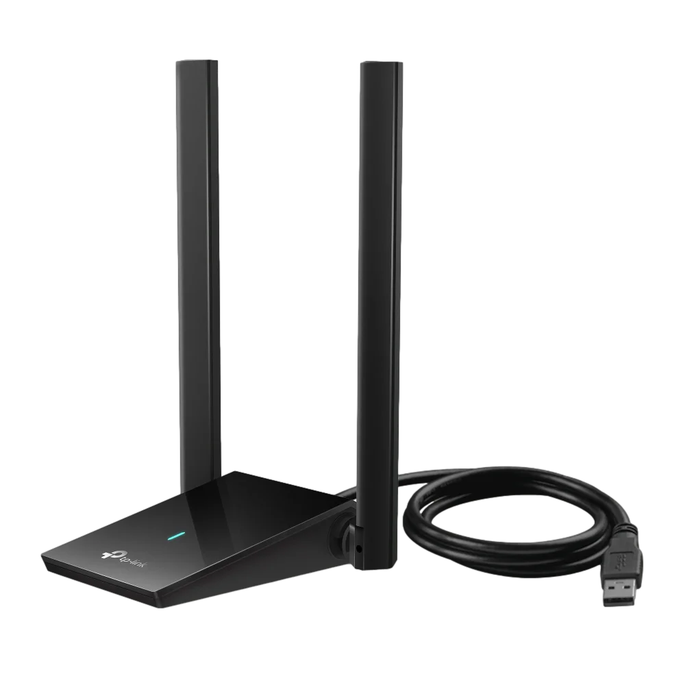 מתאם רשת אלחוטי TP-Link Archer TX20U Plus – Wi-Fi 6 AX1800 – חיבור USB 3.0 – 2 אנטנות חיצוניות מתכווננות – אבטחת WPA3