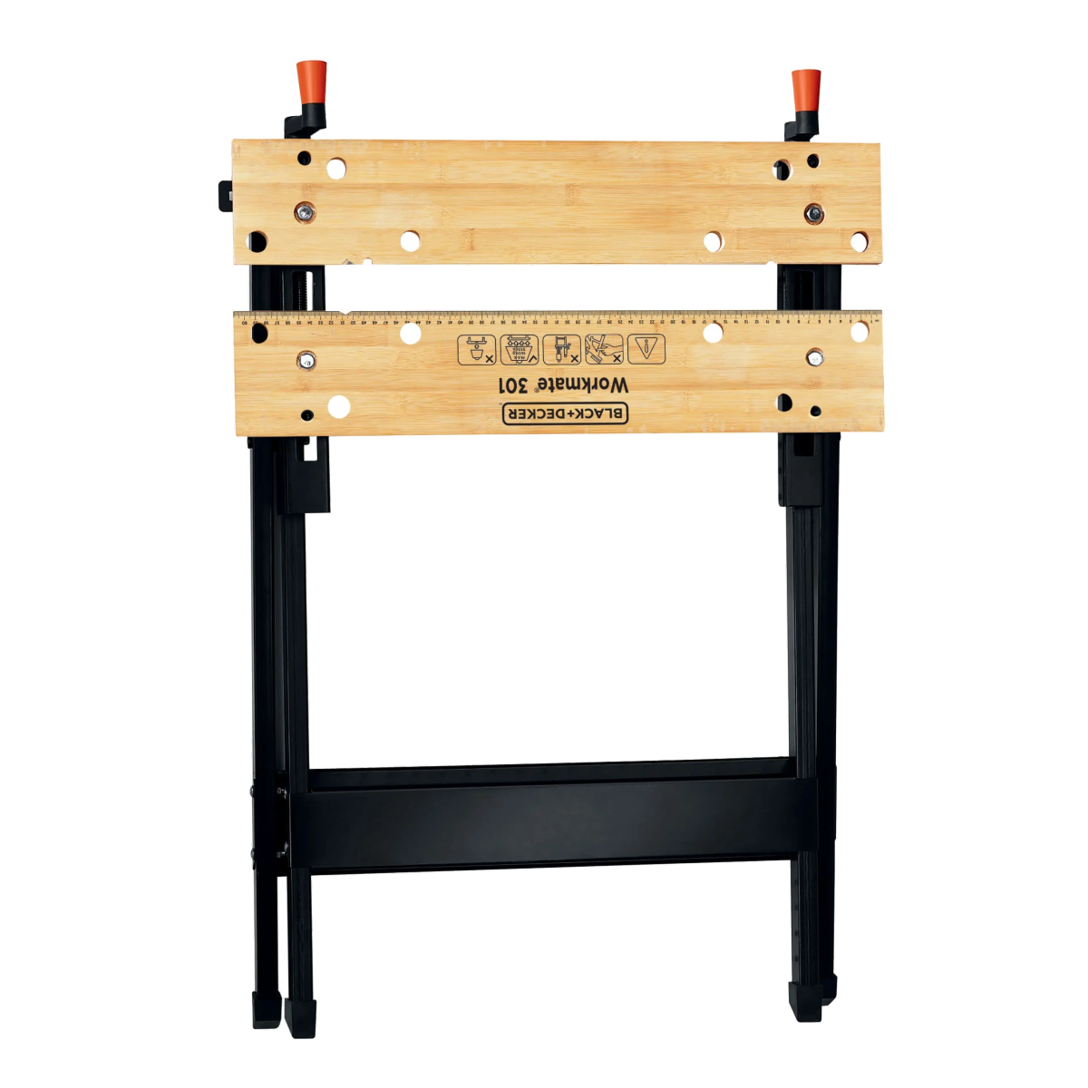 שולחן עבודה מתקפל BLACK&DECKER WM301 עם עומס 160 ק"ג פלדה שחור באחריות יבואן רשמי