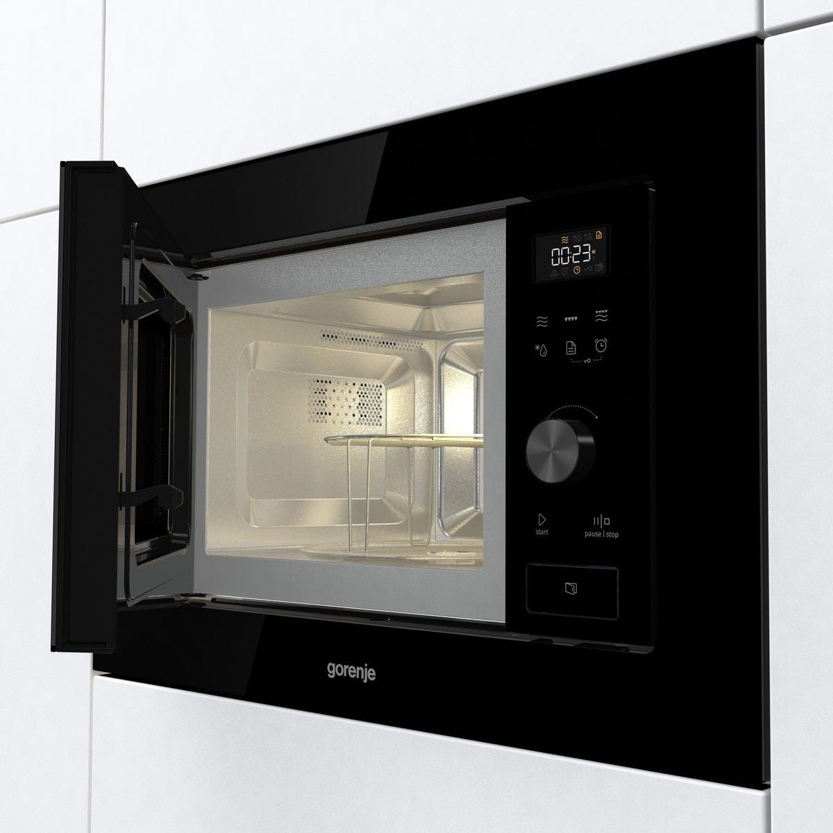מיקרו gorenje אינטגרלי משולב גריל 20 ליטר דגם BM201AG1BG