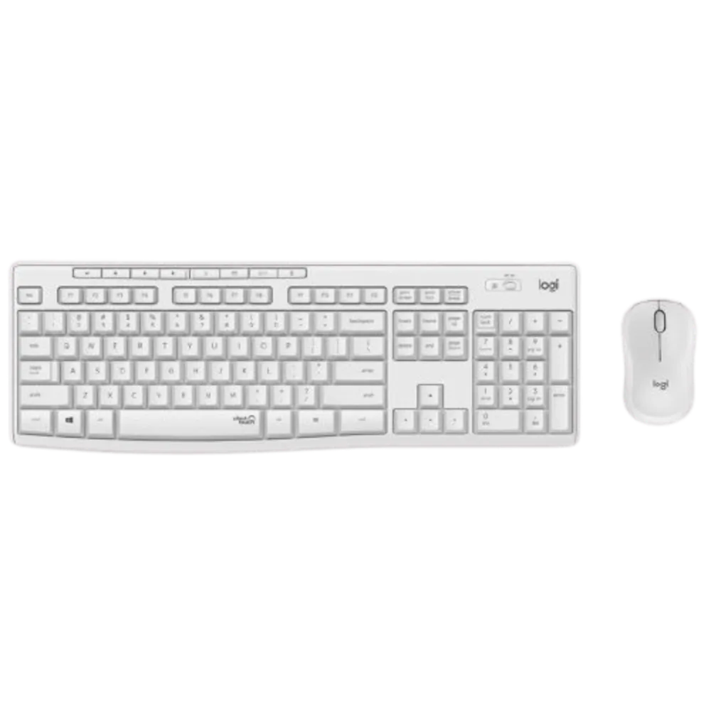 מקלדת ועכבר אלחוטיים  Logitech MK295 Silent בצבע לבן בעברית ואנגלית