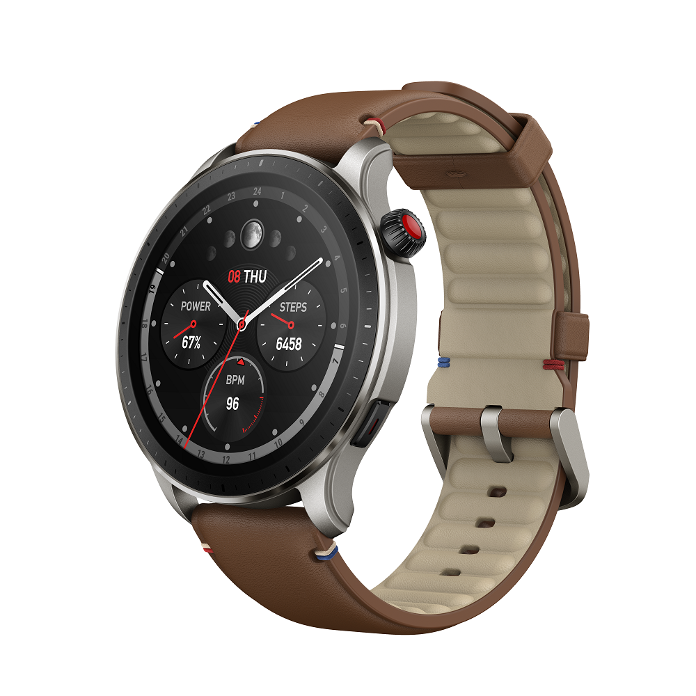 שעון חכם Amazfit דגם GTR 4 צבע Brown Leather