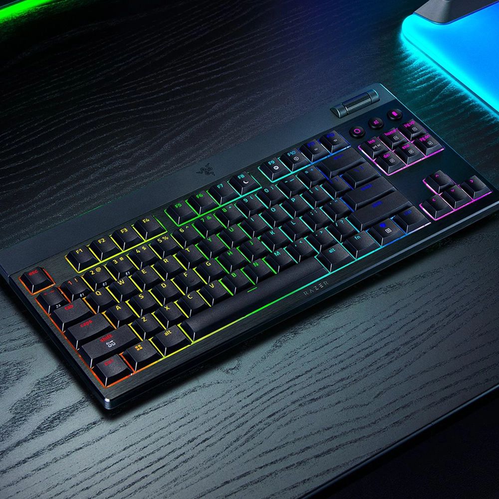 RAZER BLACKWIDOW V4 LOW-PROFILE TENKEYLESS HYPERSPEED – מקלדת מכנית אלחוטית
