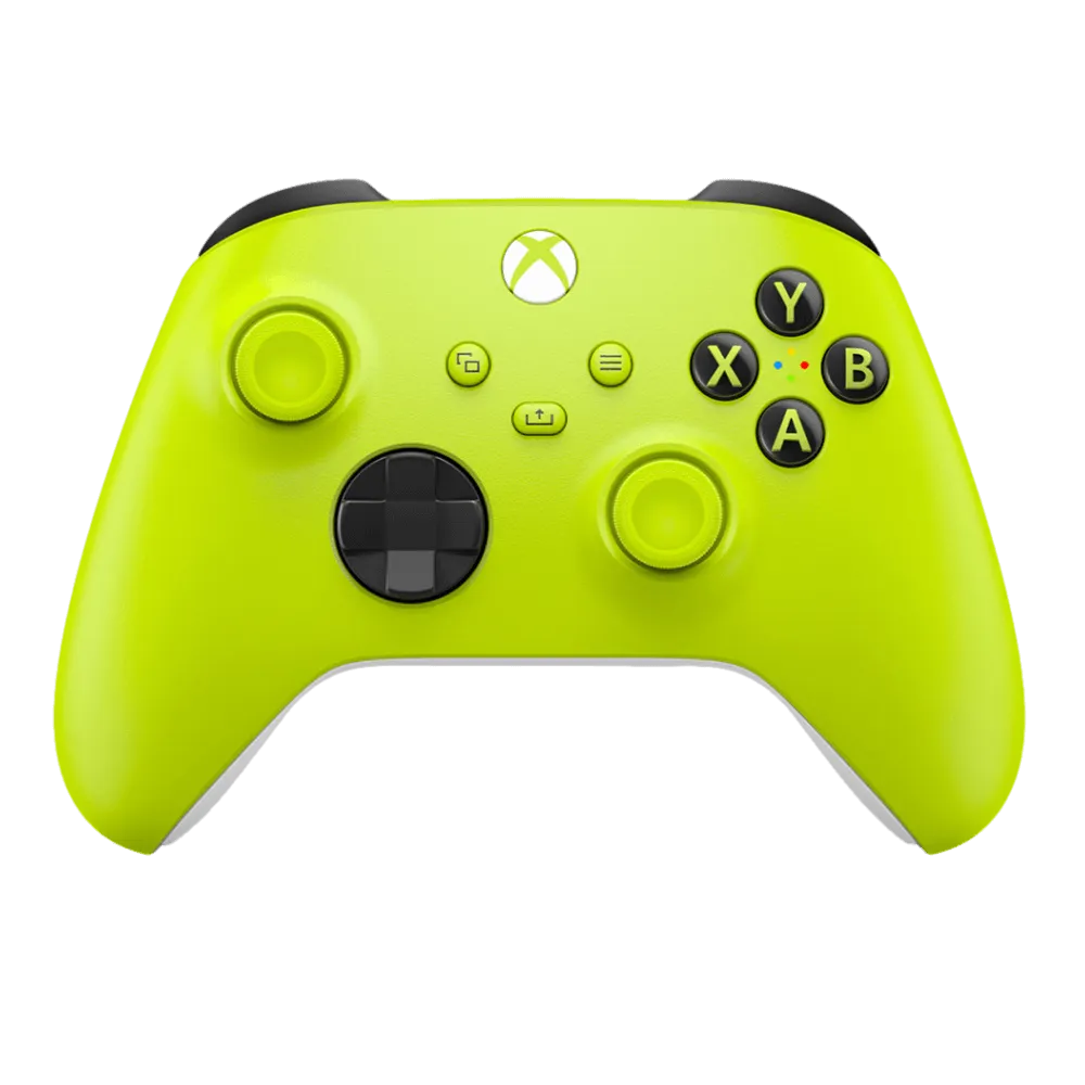 בקר אלחוטי Xbox Electric Volt – D-Pad היברידי – Bluetooth / USB-C – עד 40 שעות סוללה – צהוב