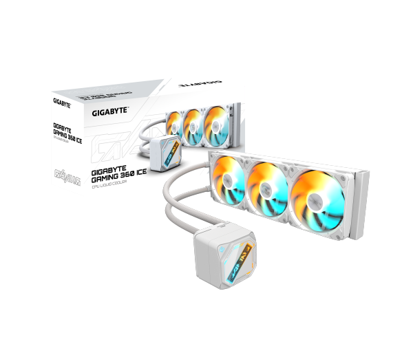 קירור נוזלי משולש Gigabyte Gaming 360 ICE 3XARGB 120MM Fan White