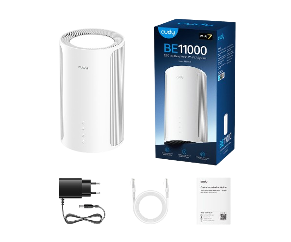 מערכת Mesh אלחוטית Cudy M11000 BE11000 Wi-Fi 7 1-Pack