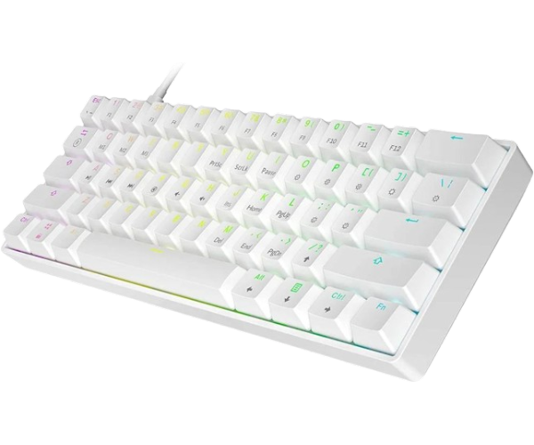 מקלדת גיימינג אופטו־מכנית לבנה SKYLOONG GK61 RGB Glacier Yellow