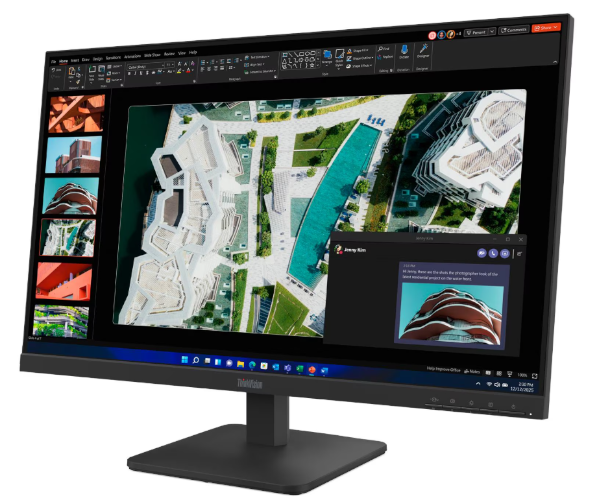 מסך מחשב 27 אינץ Lenovo ThinkVision S27-4e – רזולוציה Full HD – פאנל IPS – קצב רענון 100Hz – זמן תגובה 4ms