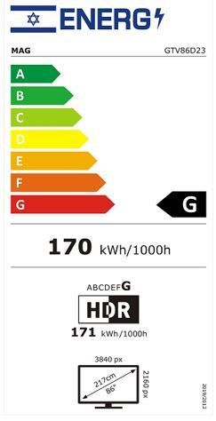 טלוויזיה חכמה גוגל 85 אינץ' 4K LED SMART GTV85D23 עם שלט קולי Google Assistant באחריות יבואן רשמי