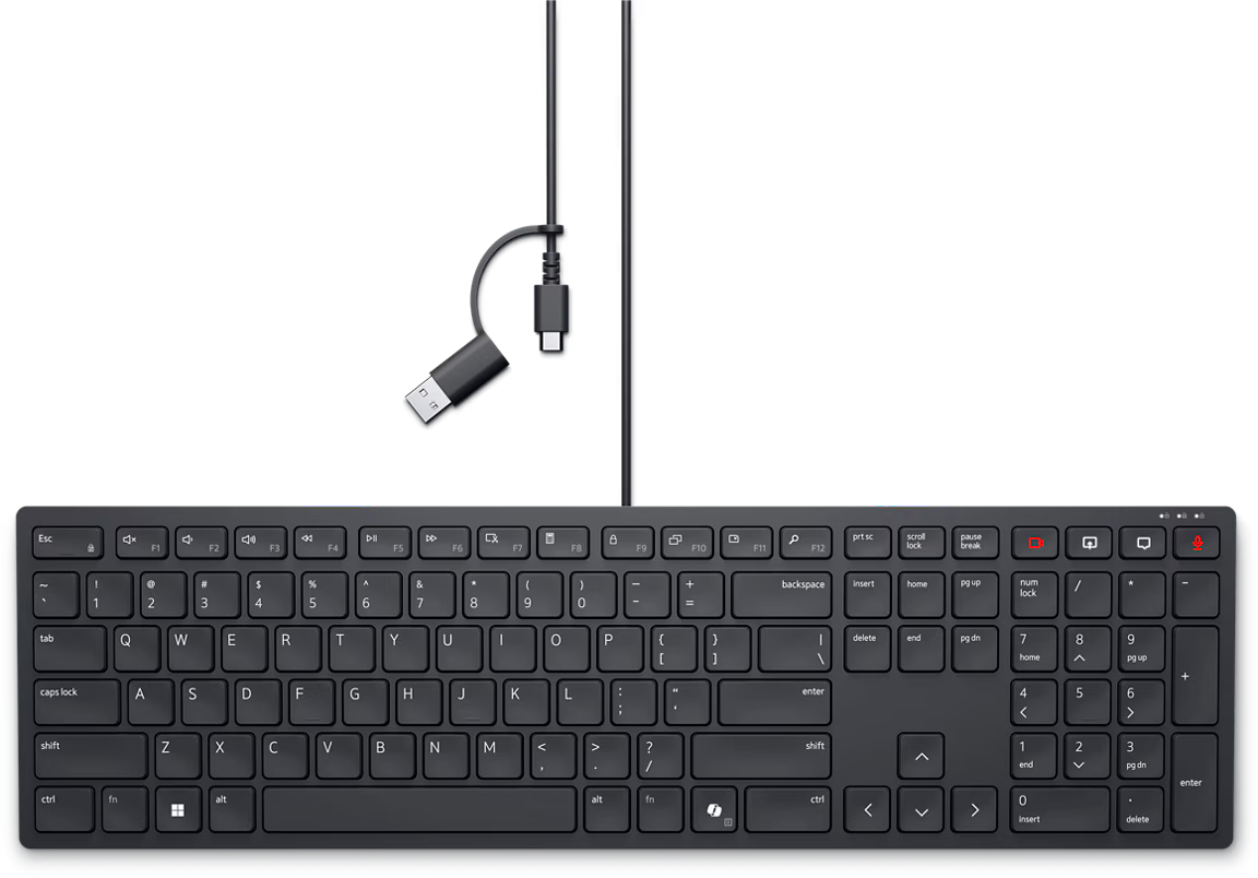 Dell Wired Collaboration Keyboard – KB525C – Hebrew (QWERTY)