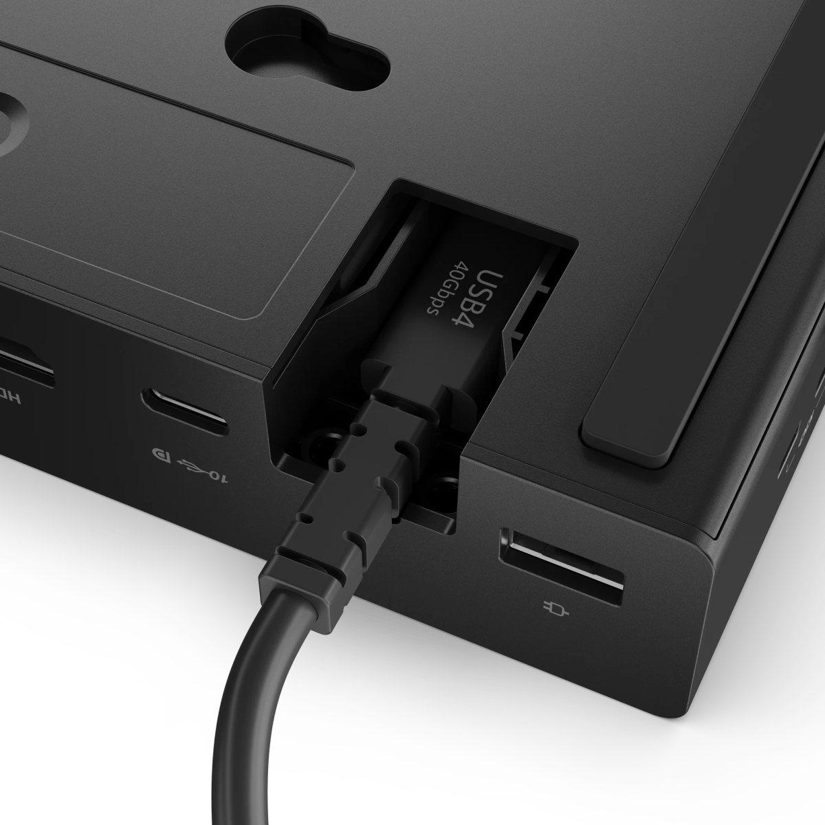 תחנת עגינה Lenovo ThinkPad USB4 Dock – עד 4 מסכים 4K@60Hz – הזנת חשמל עד 135W – חיבור Gigabit Ethernet – צבע שחור