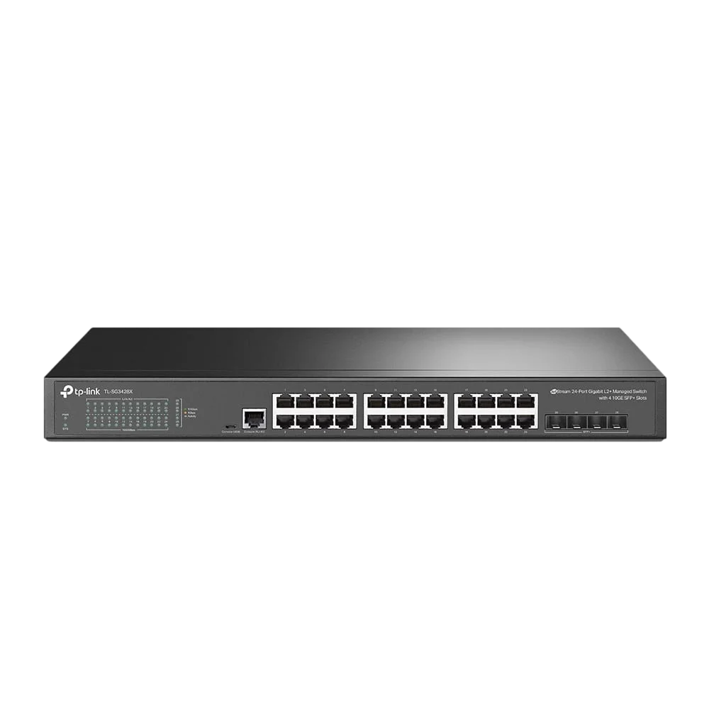 מתג רשת OMADA 24 יציאות POE+ 10G SFP עם 10 גיגה SFP+ באחריות יבואן רשמי