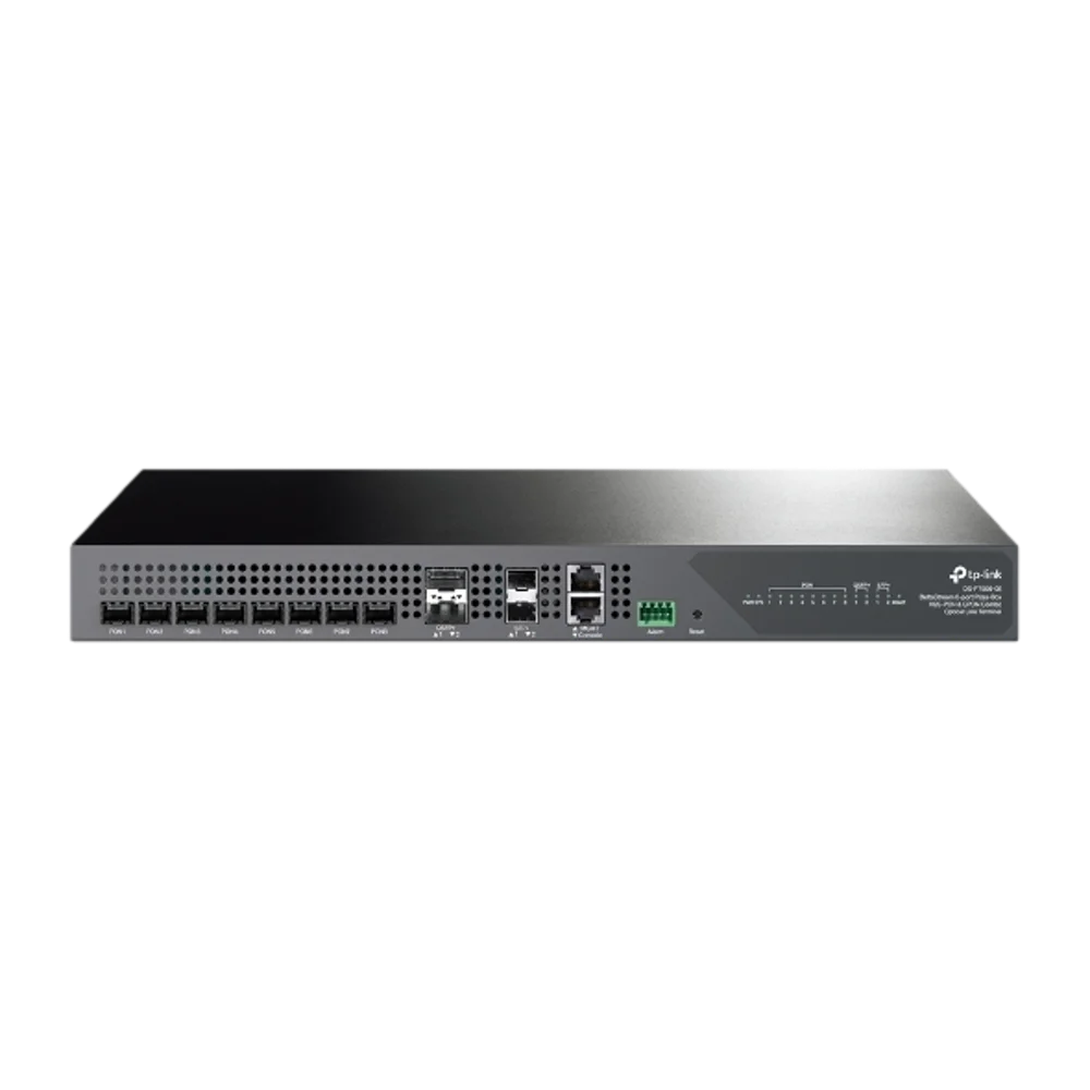 מסוף אופטי OLT Broadcom DS-P7500-08 – 8 פורטי XGS-PON/GPON – 2x40G QSFP+ – 2x10G SFP+ – ספקי כוח כפולים