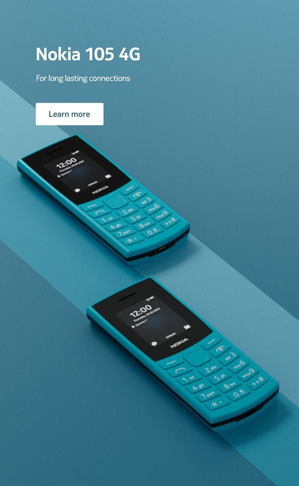 טלפון סלולרי NOKIA  דגם 105 4G בצבע כחול