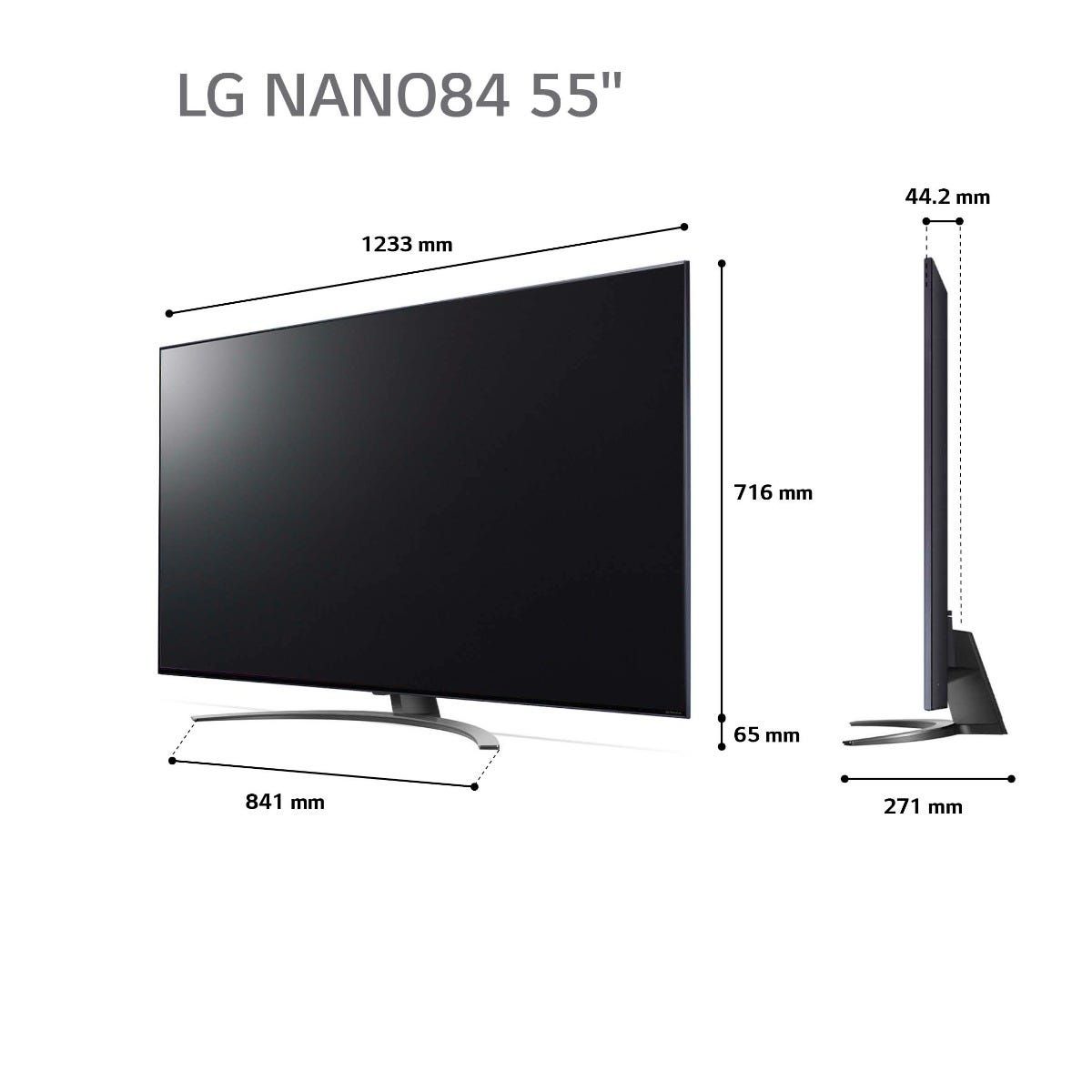 טלוויזיה 55 חכמה LG NANO CELL ברזולוציית 4K דגם: 55NANO846QA