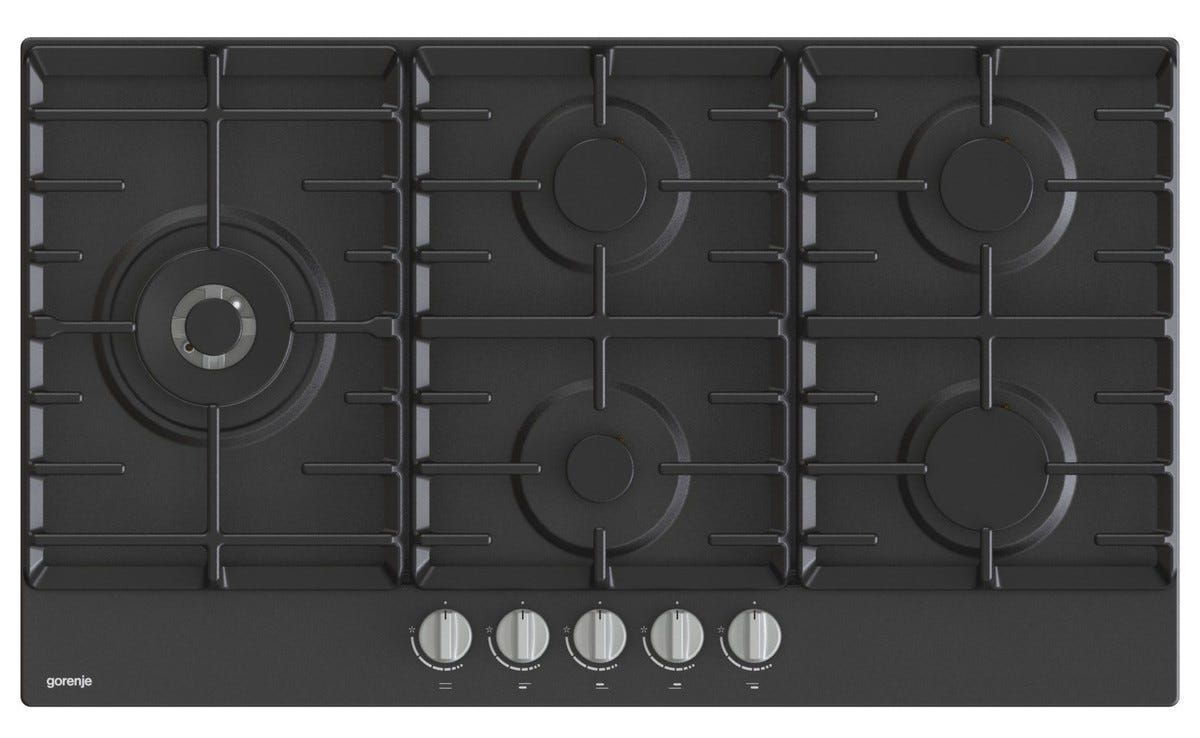 כיריים גז gorenje בגימור שחור 90 סמ דגם GW951MB
