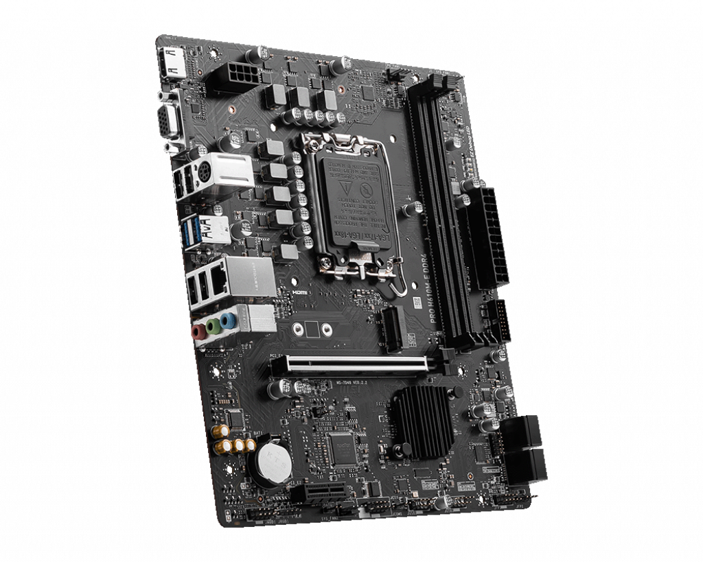 לוח אם MSI PRO H610M-E DDR5 12/13/14 דור אינטל LGA1700 זיכרון 96GB 2 חריצים באחריות יבואן רשמי