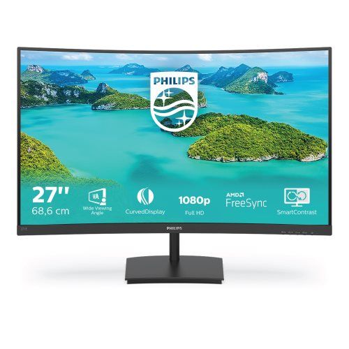 מסך מחשב קעור Philips 271E1SCA בגודל 27'' Full HD פאנל VA ברענון 75Hz עם רמקולים