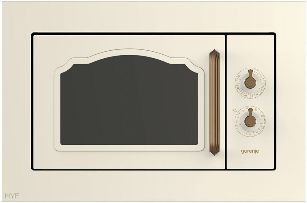 מיקרוגל  gorenje אינטגרלי משולב גריל 23 ליטר בצבע שנהב דגם BM235CLI