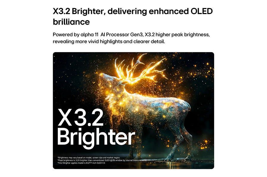 טלוויזיה חכמה LG OLED 83'' – 4K UHD – ThinQ AI – webOS – דגם OLED83C66LA