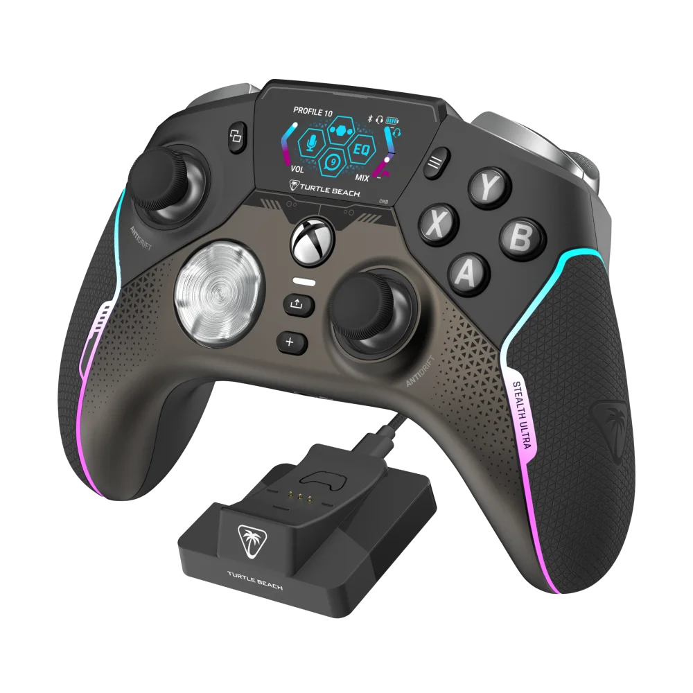 בקר גיימינג אלחוטי Turtle Beach Stealth Ultra – 30 שעות סוללה – מסך מובנה – ל-Xbox ומחשב