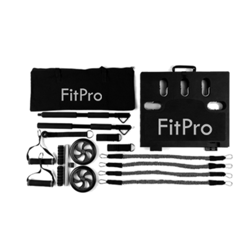 ערכת אימון פונקציונלי FPHT07 – 7 אביזרים – רצועות באורך 76 ס"מ בהתנגדות 0-13.5 ק"ג – מוט מסתובב 360 מעלות – משטח בסיס מתקפל נגד החלקה – אחריות שנה