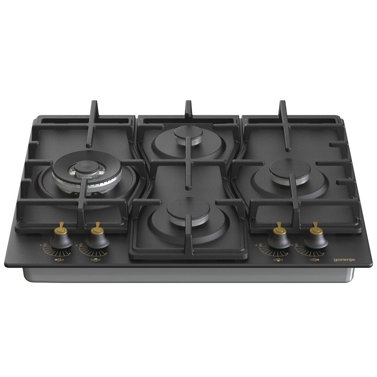 כיריים גז gorenje בעיצוב קלאסי שחור 60 סמ דגם GW6D42CLB