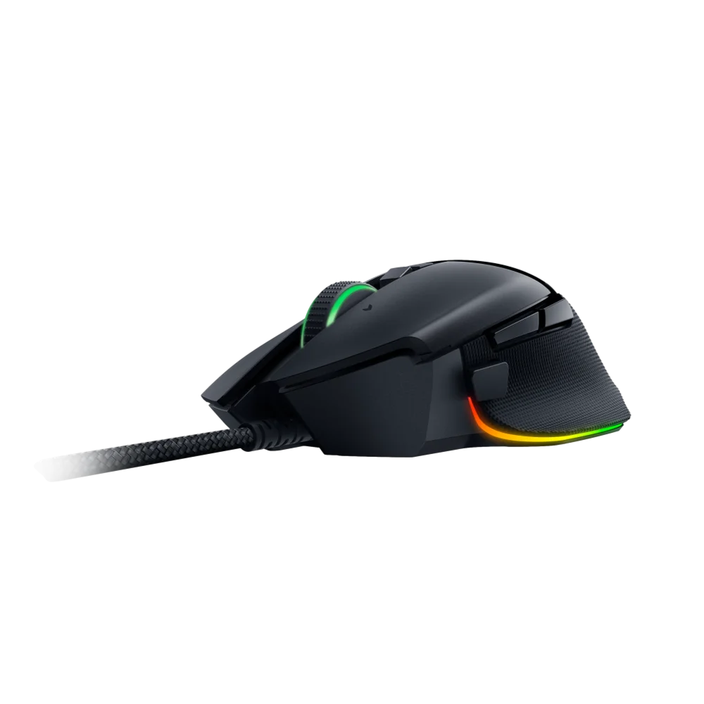עכבר גיימינג Razer Basilisk V3 35K – חיישן Focus Pro עד 35,000 DPI – גלגלת HyperScroll – 11 כפתורים לתכנות – 11 אזורי תאורת Chroma RGB – כבל Speedflex