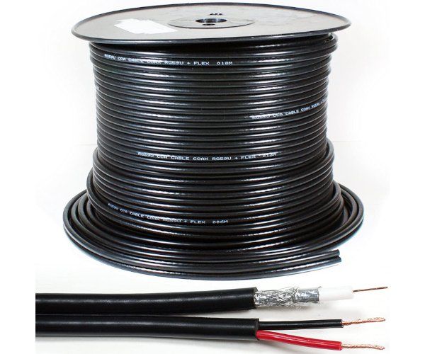 כבל מצלמות משולב DC Cable 105m + Provision 19099 RG59