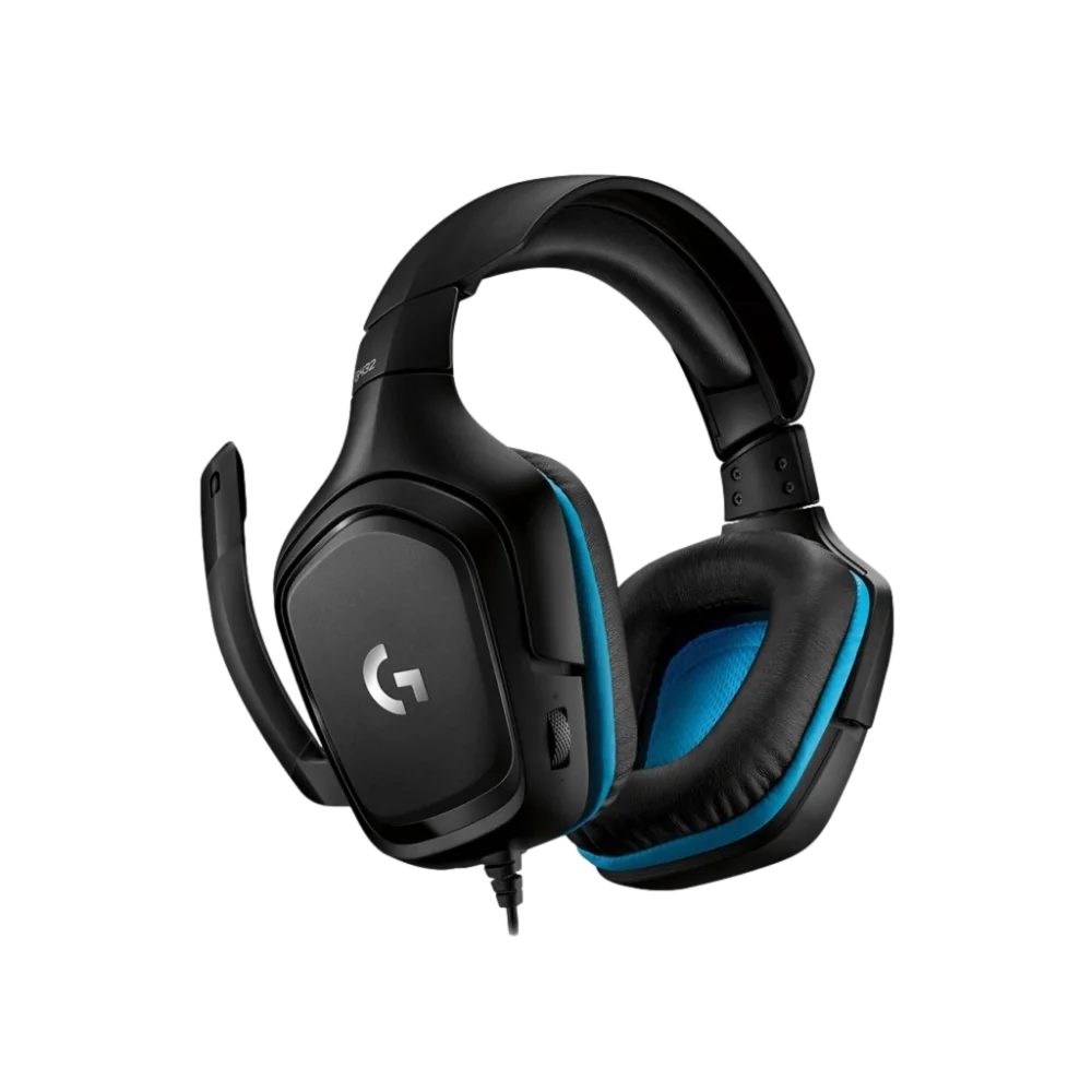 אוזניות גיימינג Logitech G432 – דרייברים 50 מ"מ – DTS Headphone:X 2.0 – חיבור USB ו-3.5 מ"מ – שחור