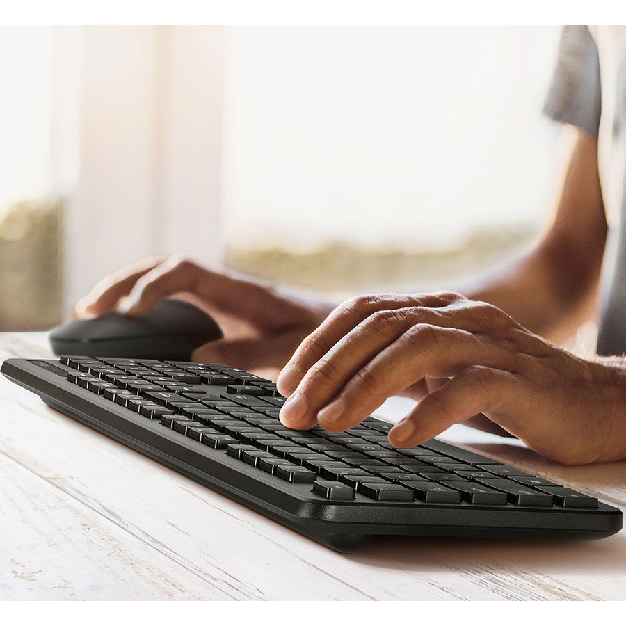 CW100 KEYBOARD+MOUSE BK - HEB ENG Wireless