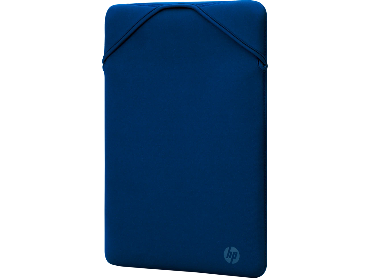 נרתיק מעטפה הפיך למחשב נייד HP – מתאים למסכים עד 14" – שחור וכחול – משקל 0.16 ק"ג