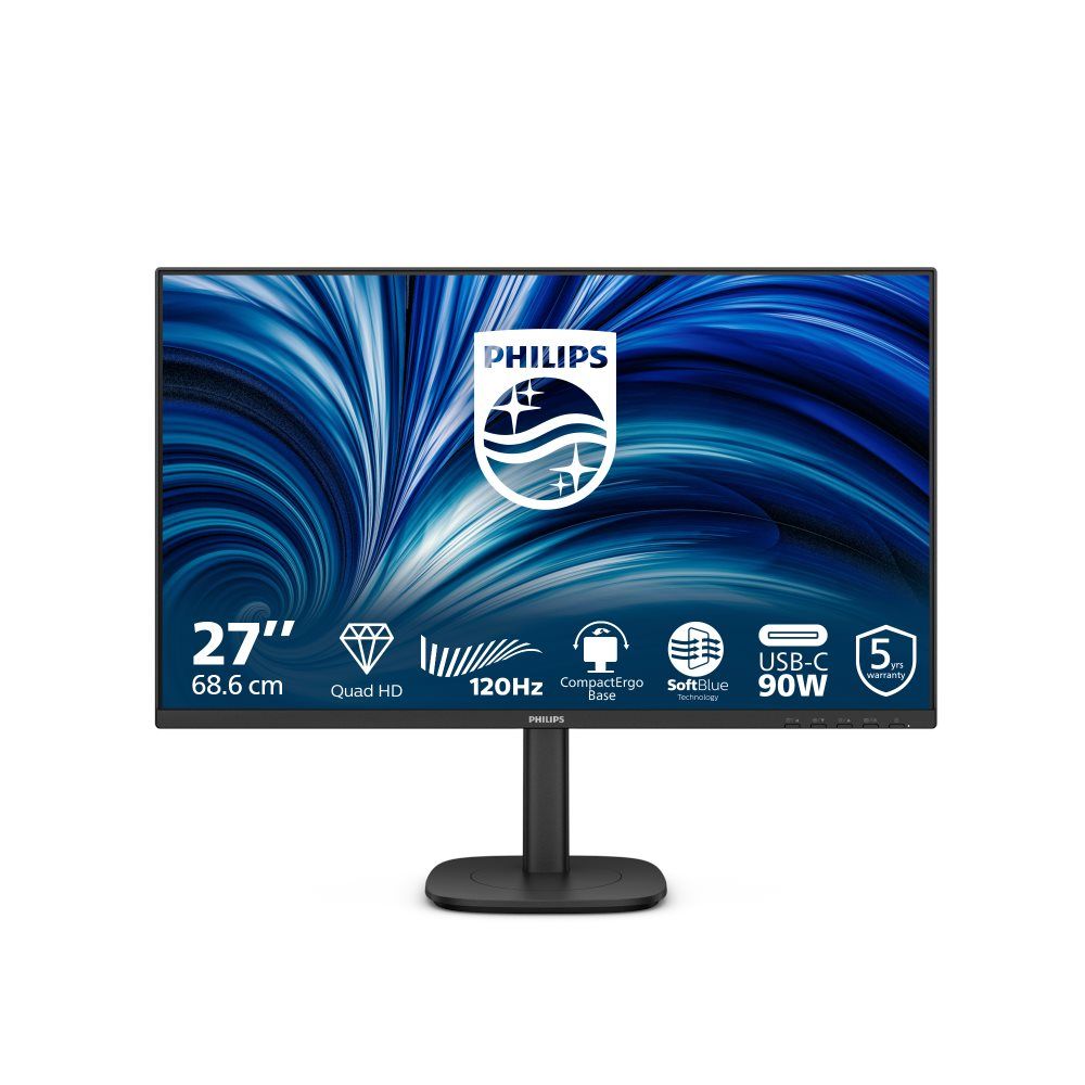 מסך מחשב Philips 27B2U3601 בגודל 27'' QHD IPS עם תחנת עגינה USB-C ו-RJ45