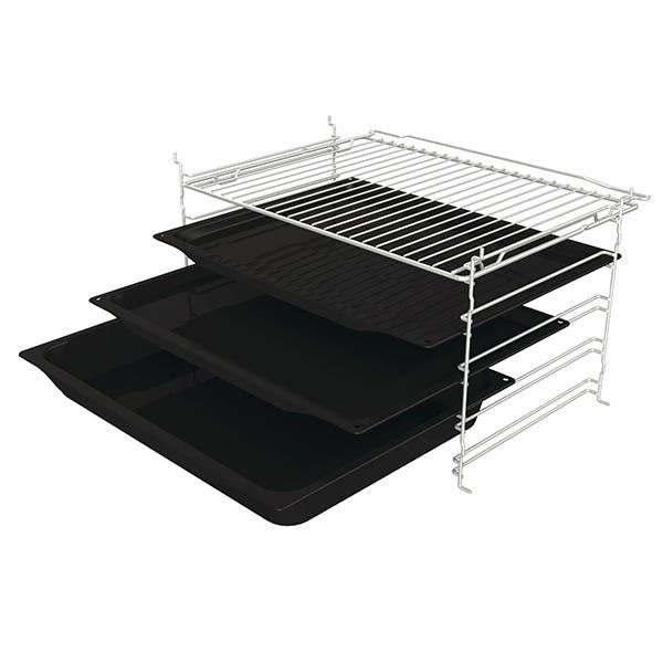 תנור בנוי פירולטי  gorenje בגימור זכוכית שחורה 60 סמ דגם BPS6737E04DBG