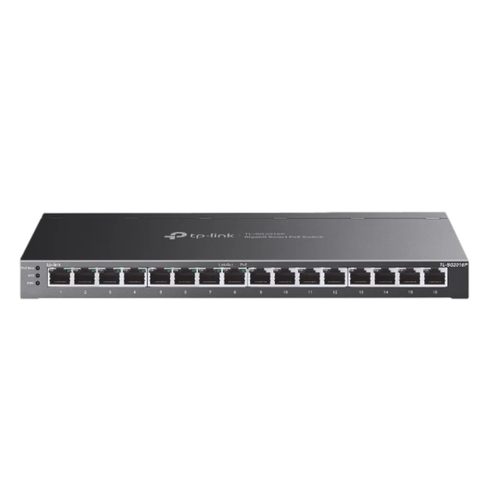 מתג רשת שולחני GIGA 16 יציאות POE 120W באחריות יבואן רשמי