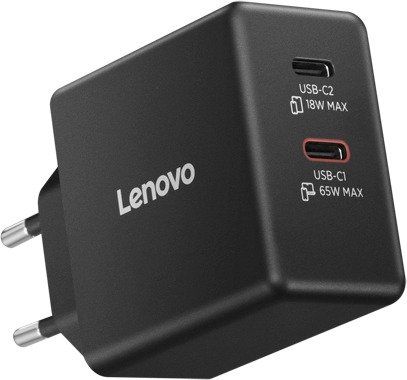 מטען קיר Lenovo Dual USB-C 65W GaN G0A6065BEU