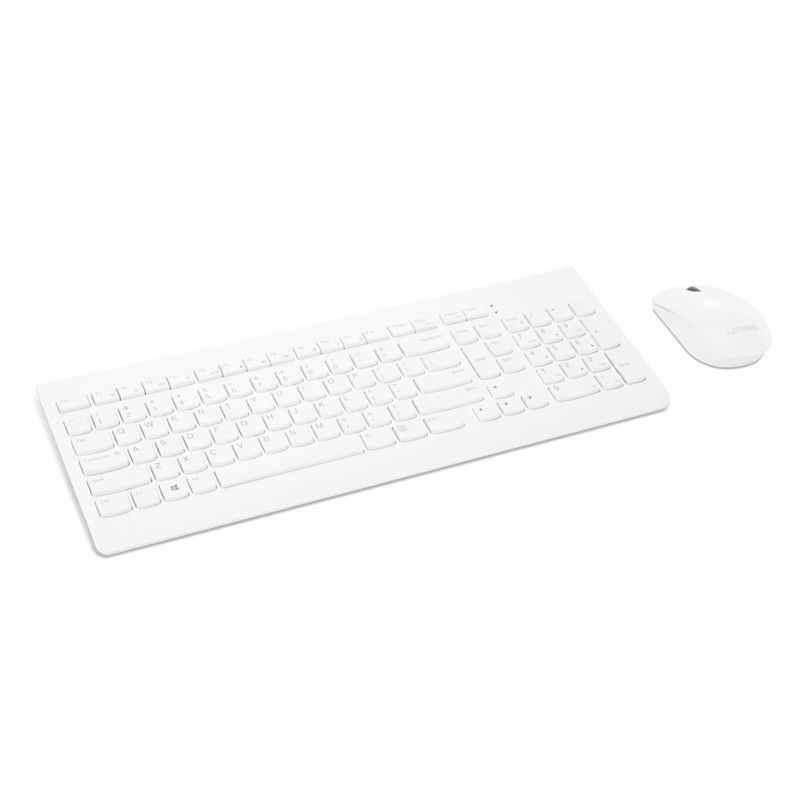 סט מקלדת ועכבר אלחוטי Lenovo 510 – 2.4GHz – עברית/אנגלית – לבן