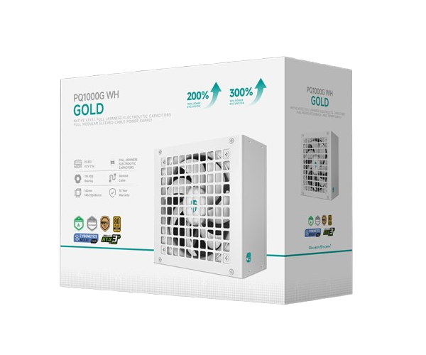 ספק כוח DeepCool PN1000G 1000W Gold Fully Modular Pcie 5.1 White