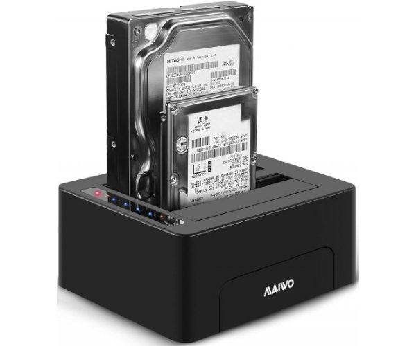 תחנת עגינה ושכפול לשני דיסקים  3.5 2.5 MAIVO USB3.0 Dual Bay