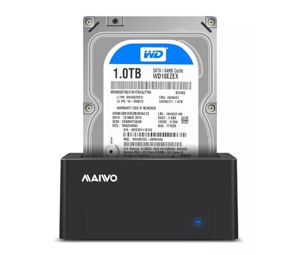 תחנת עגינה לדיסק בודד 3.5 2.5 MAIVO Single HDD DOCKING STATION