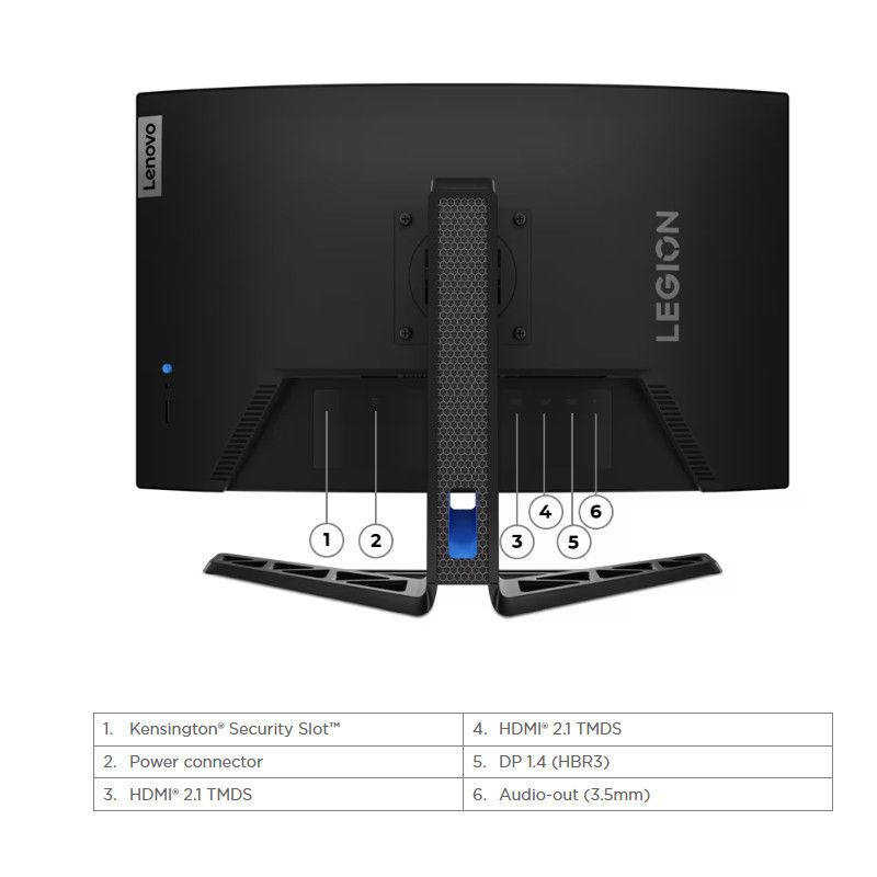 מסך גיימינג Lenovo Legion 27 אינץ' QHD 180Hz VA שחור באחריות יבואן רשמי