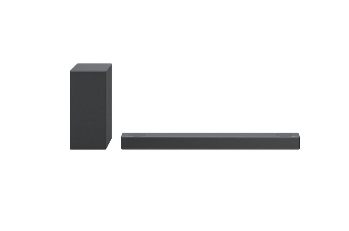 מקרן קול (סאונד בר) 3.1.2 עם Dolby Atmos וסאב וופר אלחוטי LG דגם S75Q מתצוגה