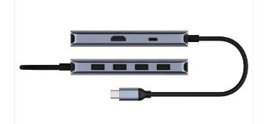 CUDY 6-IN-1 USB-C Hub 4K HDMI UH500