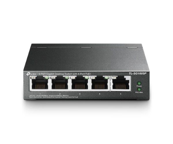מתג TP-Link TL-SG1005P 5xGigabit 4xPoE Total 65W