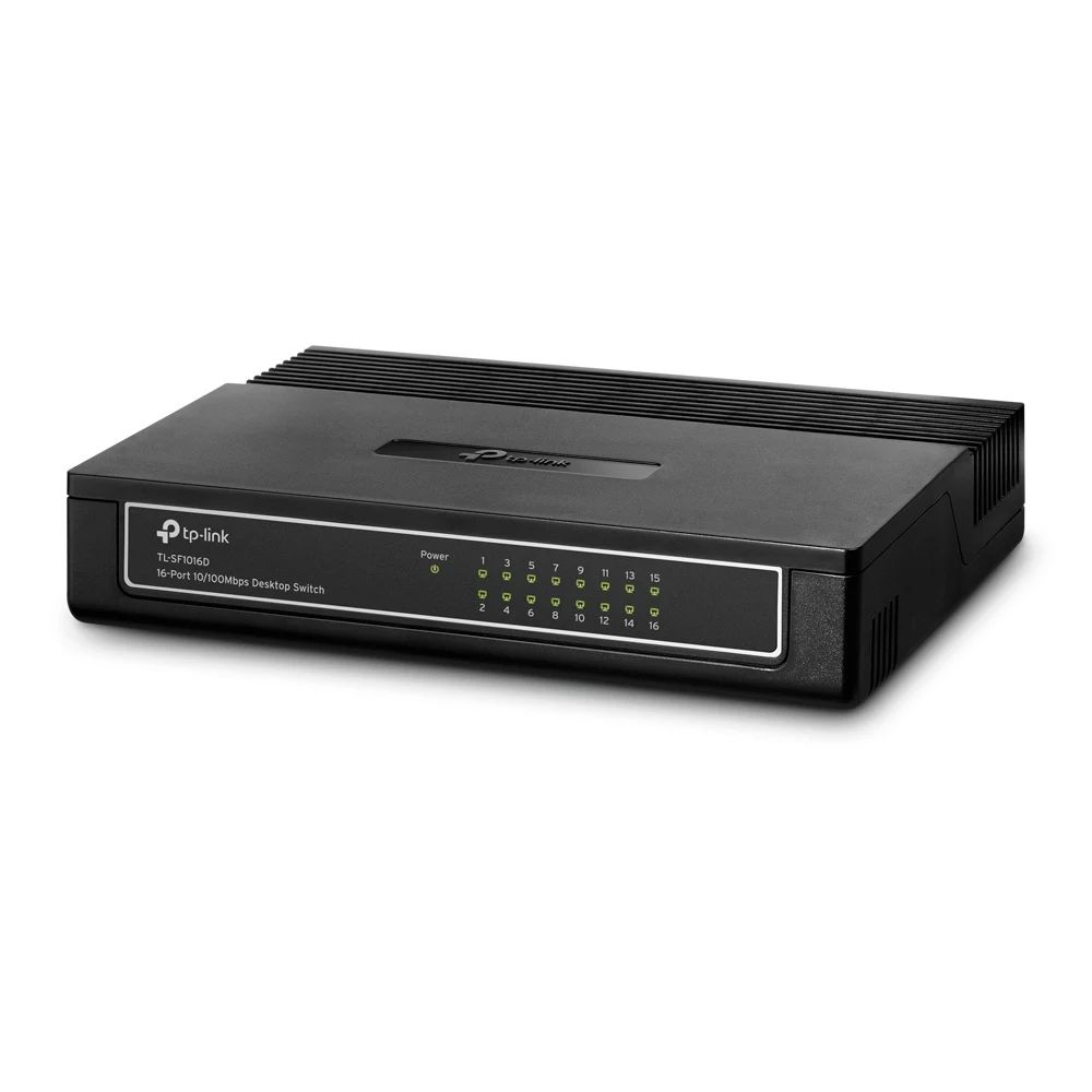 מתג רשת TP-Link 16 יציאות 10/100Mbps Fast Ethernet SF1016D באחריות יבואן רשמי 3 שנים