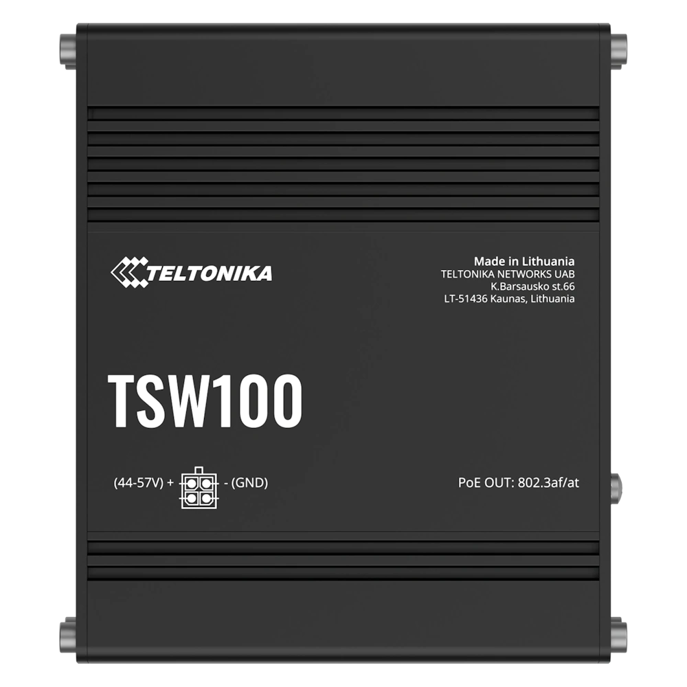 סוויץ' תעשייתי TSW100 PoE מבית TELTONIKA