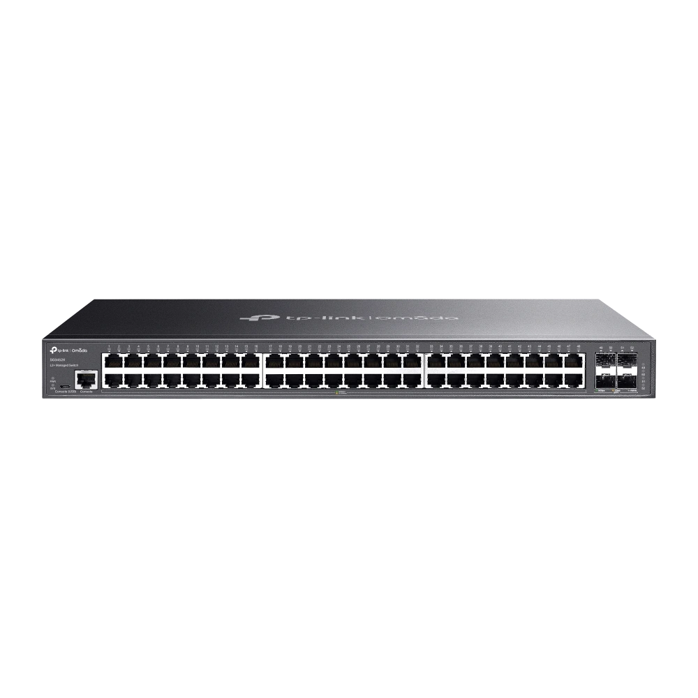 מתג רשת מנוהל TP-Link TL-SG3452X 48 פורטים 10G SFP+ באחריות יבואן רשמי