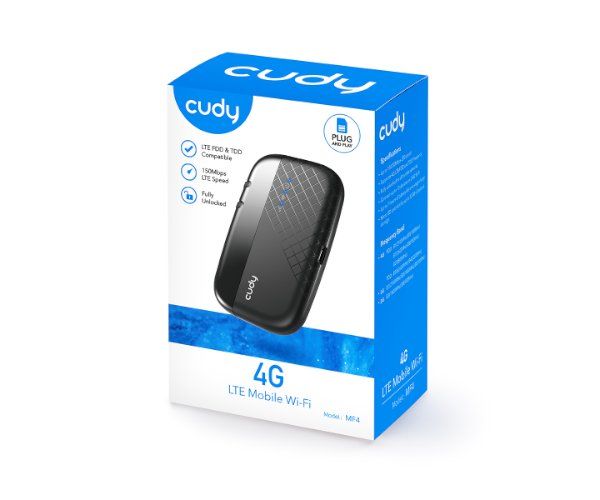 נתב סלולרי נייד 4G LTE עם סוללה נטענת עד 5 שעות שימוש Cudy MF4-IL