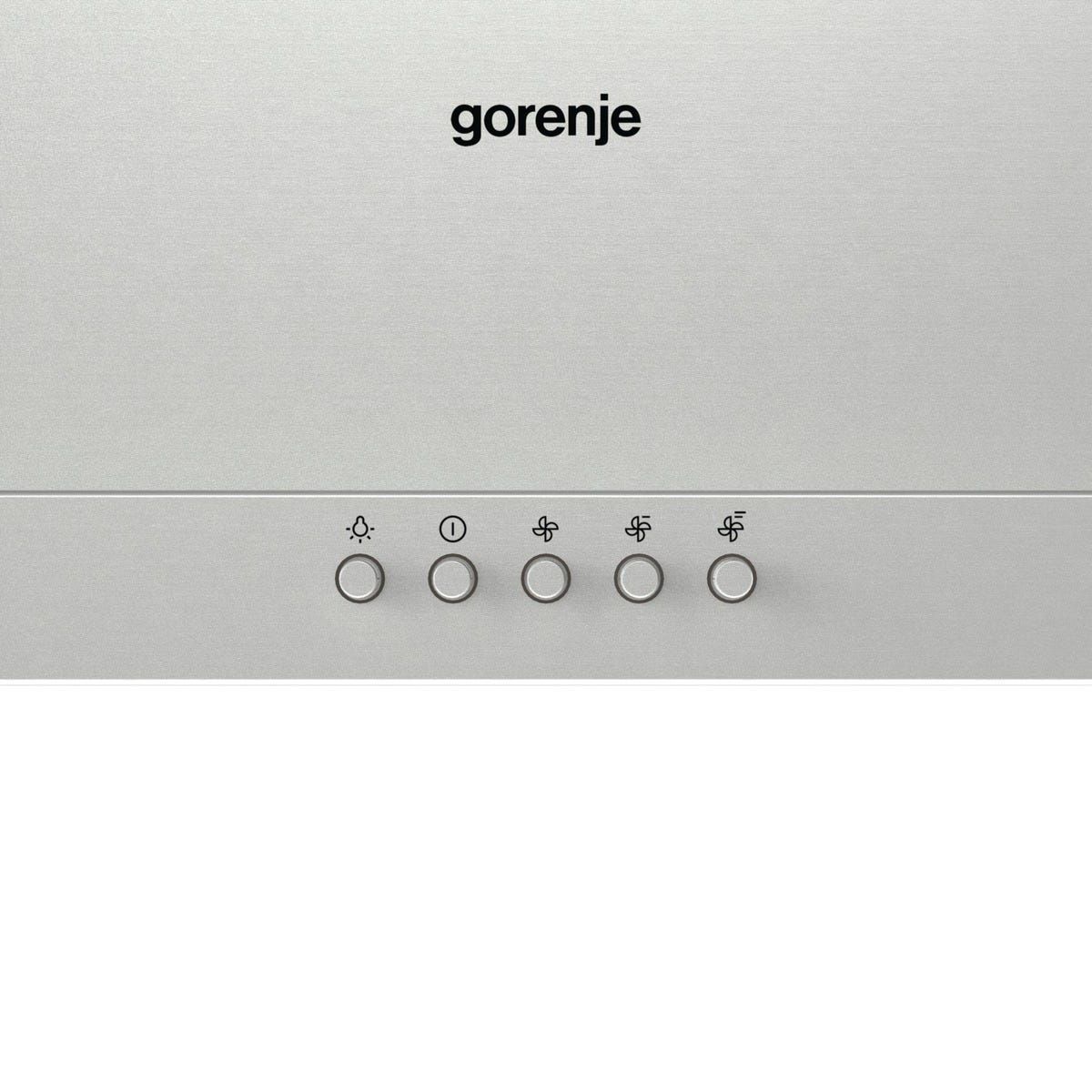 קולט אדים צמוד קיר gorenje בגימור נירוסטה דגם WHT623E5X