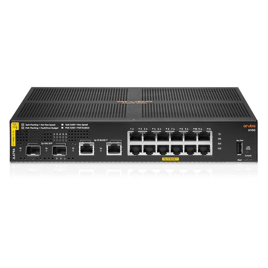 Aruba 6100 12G CL4 2SFP+ 139W Switch